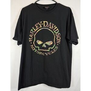 Harley-Davidson Willie G Skull Camo St. Paul Minnesota Freedom Tshirt Sz L